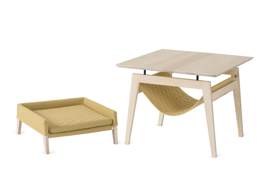 Labbvenn KIKKO & LULU, table basse et lit pour chat, miel