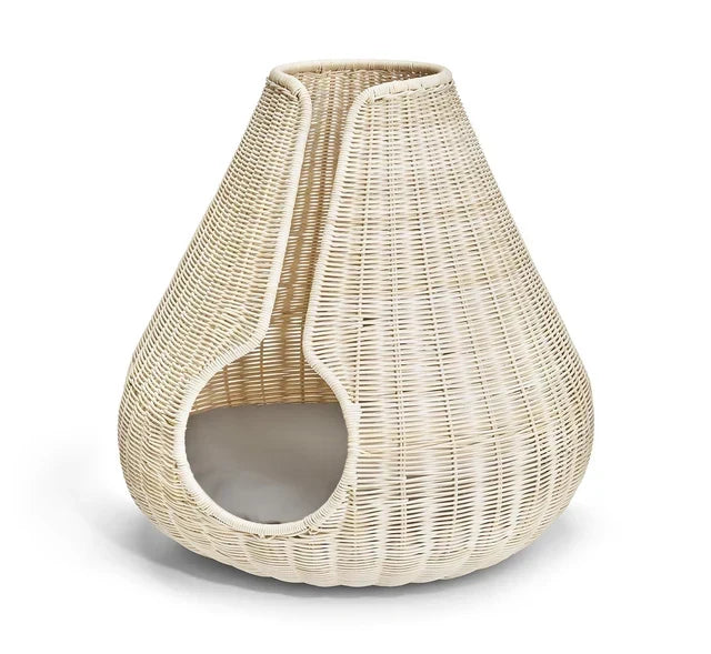 MiaCara Perla, grotte pour chat en rotin naturel