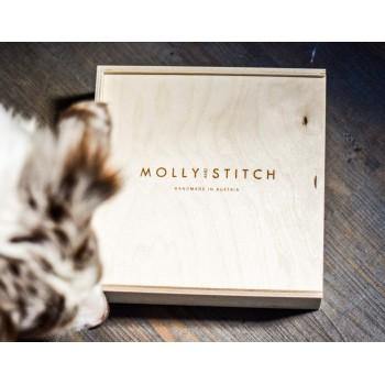Molly & Stitch Touch of Leather — Ensemble collier et laisse, Chocolat