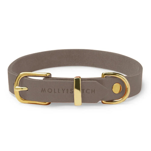 Molly & Stitch cuir beurré - collier taupe