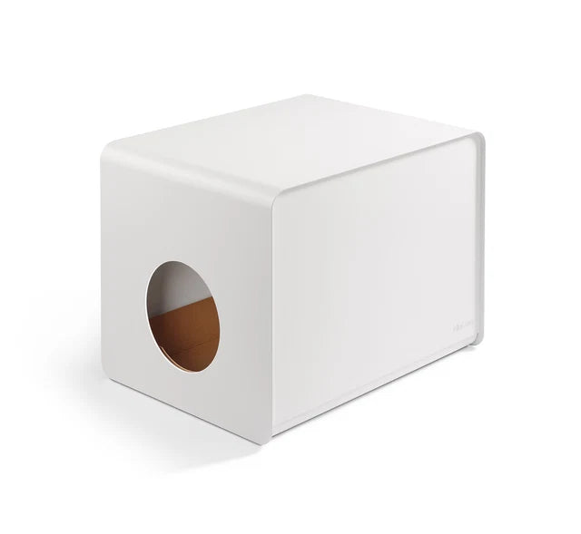 MiaCara Sito maison de toilette pour chat, aluminium blanc. © MiaCara